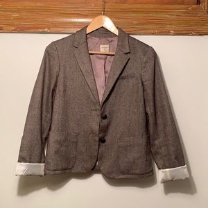 Gap Brown Herringbone Wool Blazer Size 4